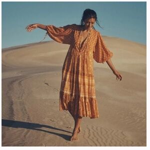 Spell Utopia Organic Cotton Dress in Cinnamon